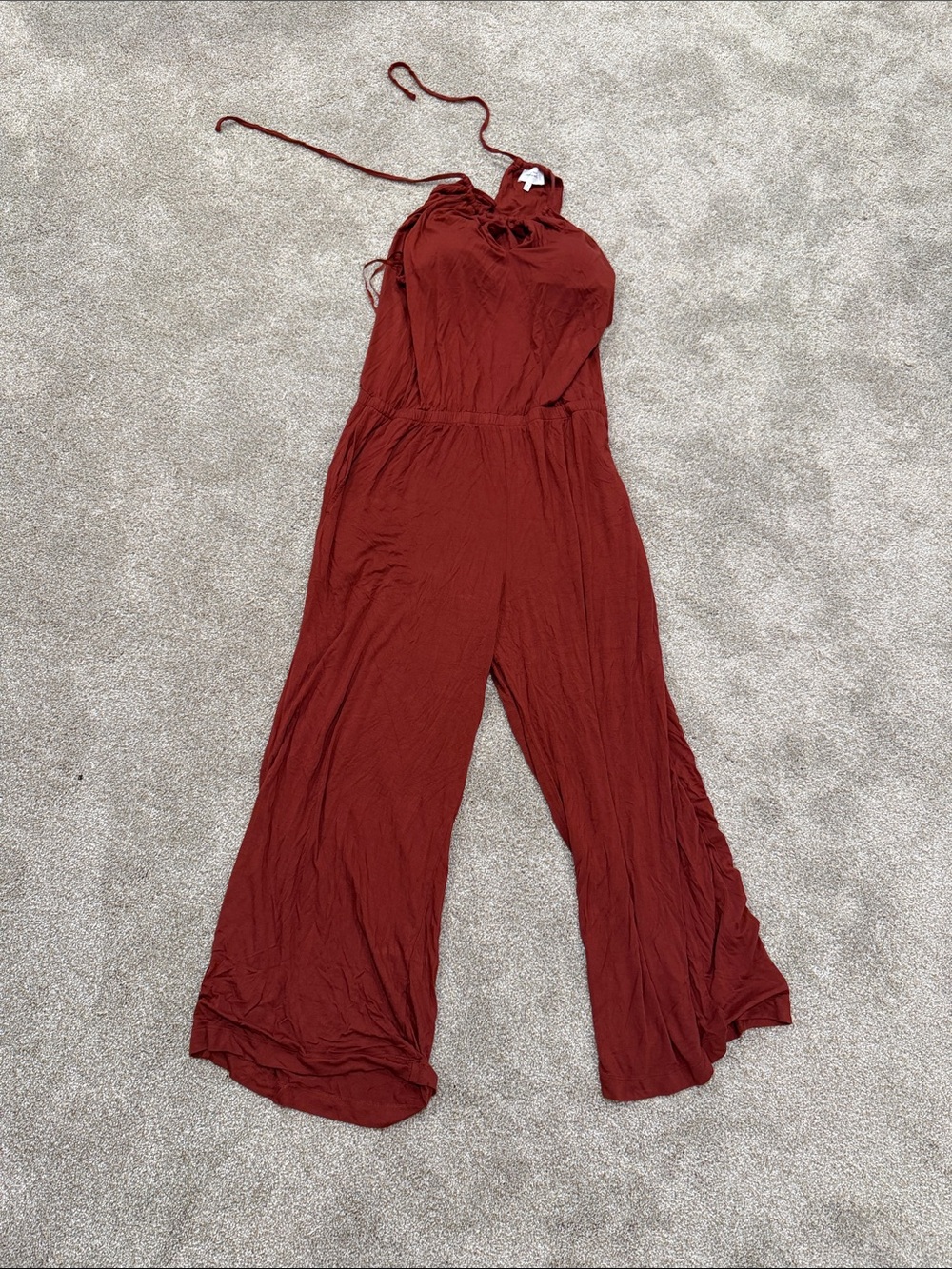Soma women’s  Rust Halter Jumpsuit size Large